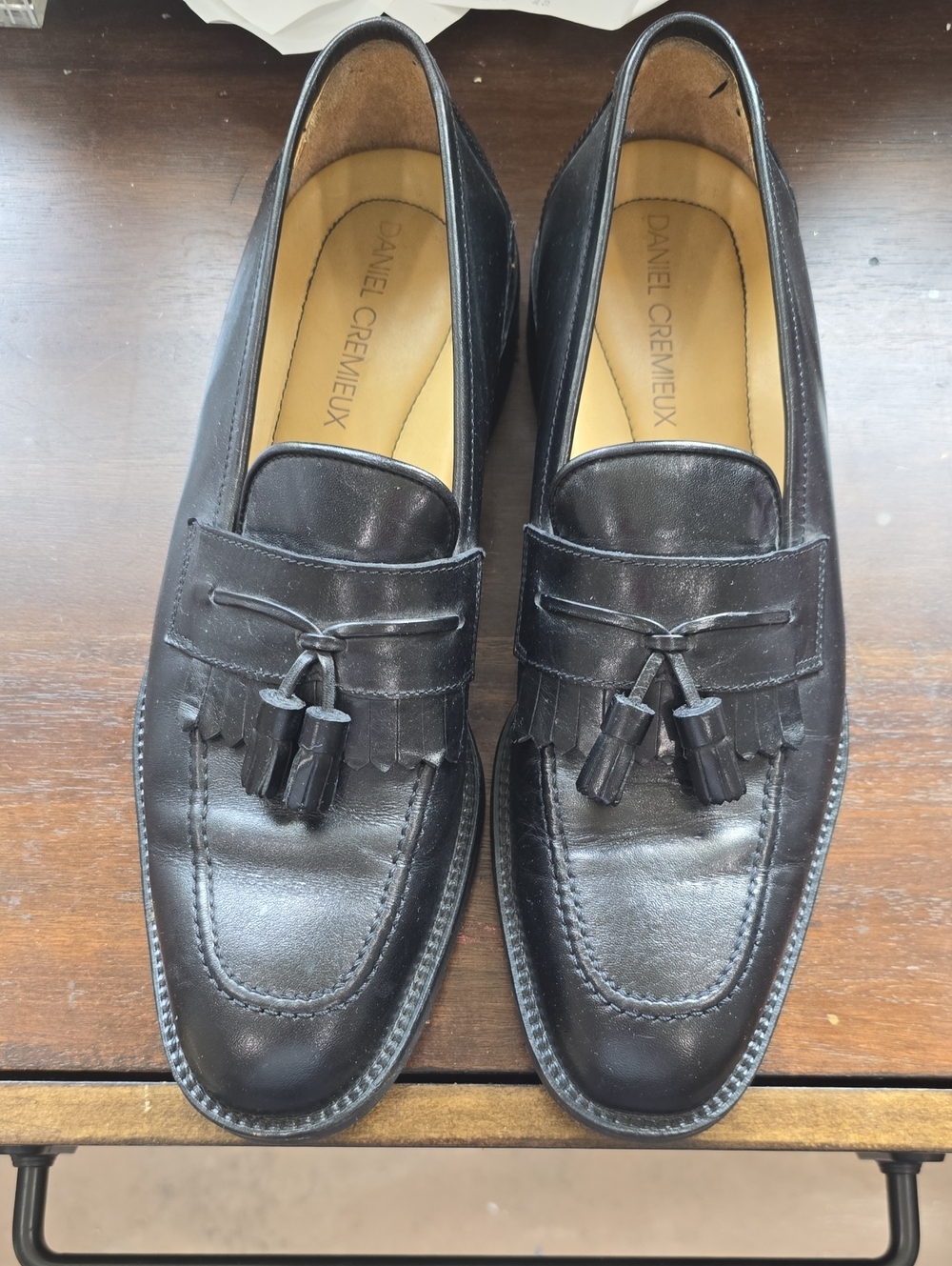 Daniel Cremieux Men's Black Leather Tassel Loafers